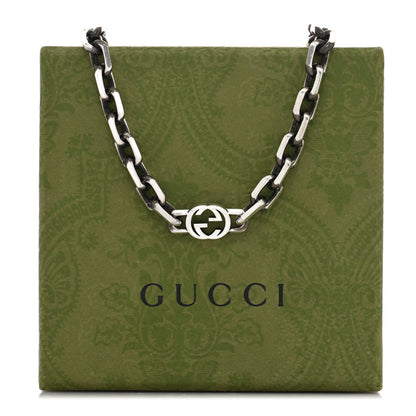 Gucci Sterling Silver Interlocking GG Chain Necklace 5 of 5