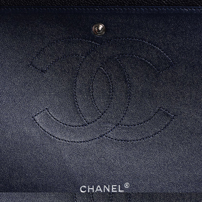 Chanel Caviar Quilted Maxi Double Flap Navy Blue 6 of 8