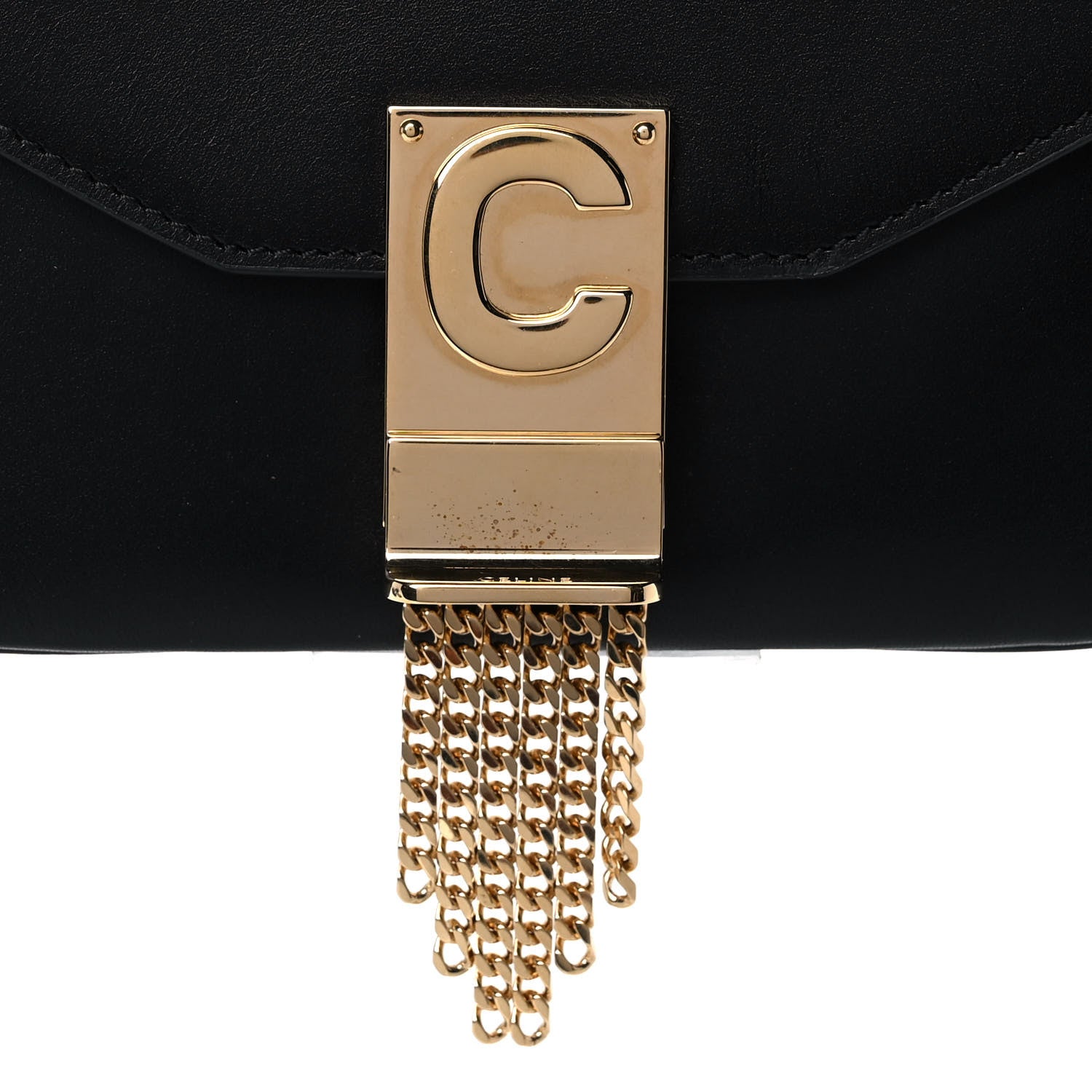 Celine Shiny Calfskin Small Pampille C Bag Black 7 of 12