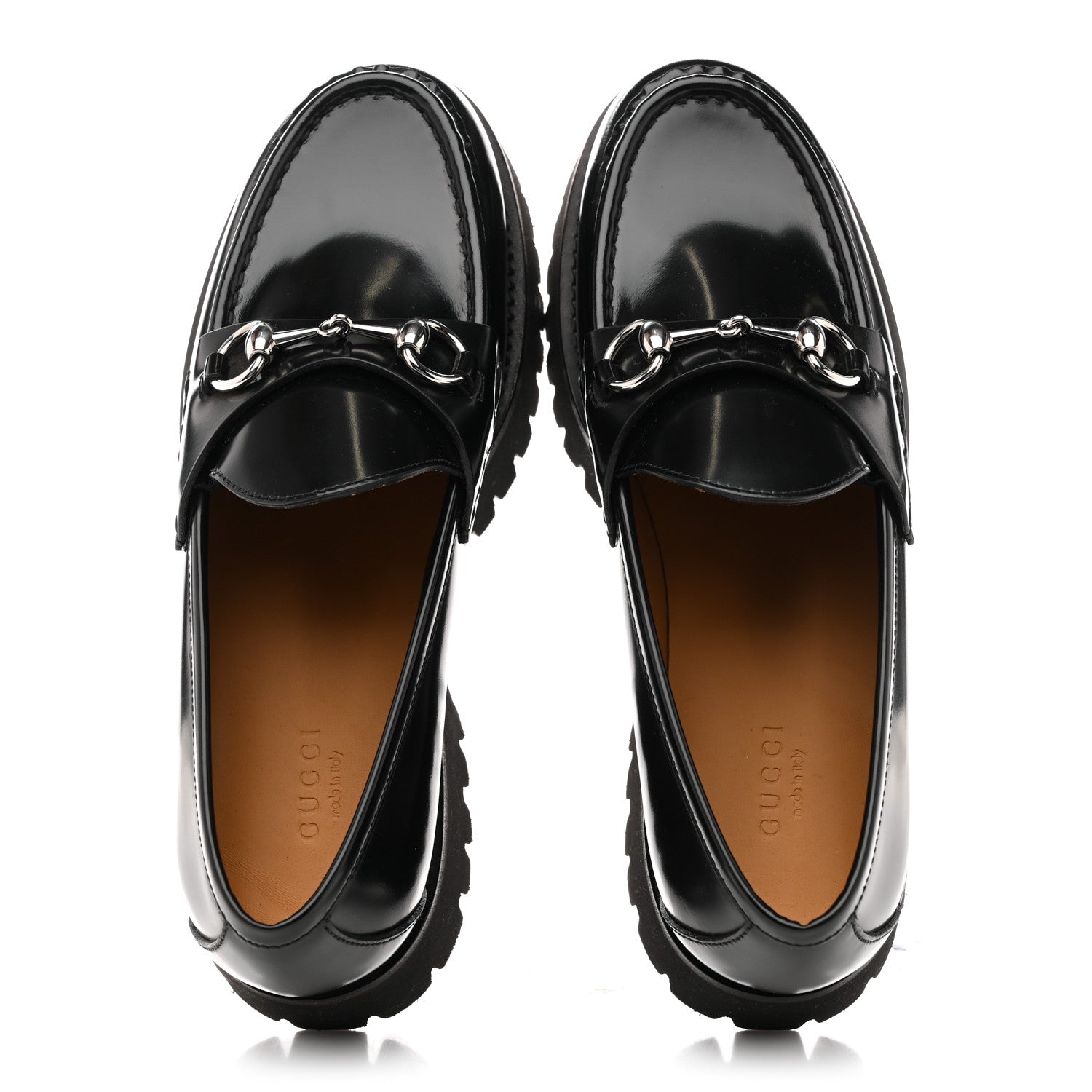 Gucci Cordovan Lux Womens Horsebit 45mm Platform Loafers 39.5