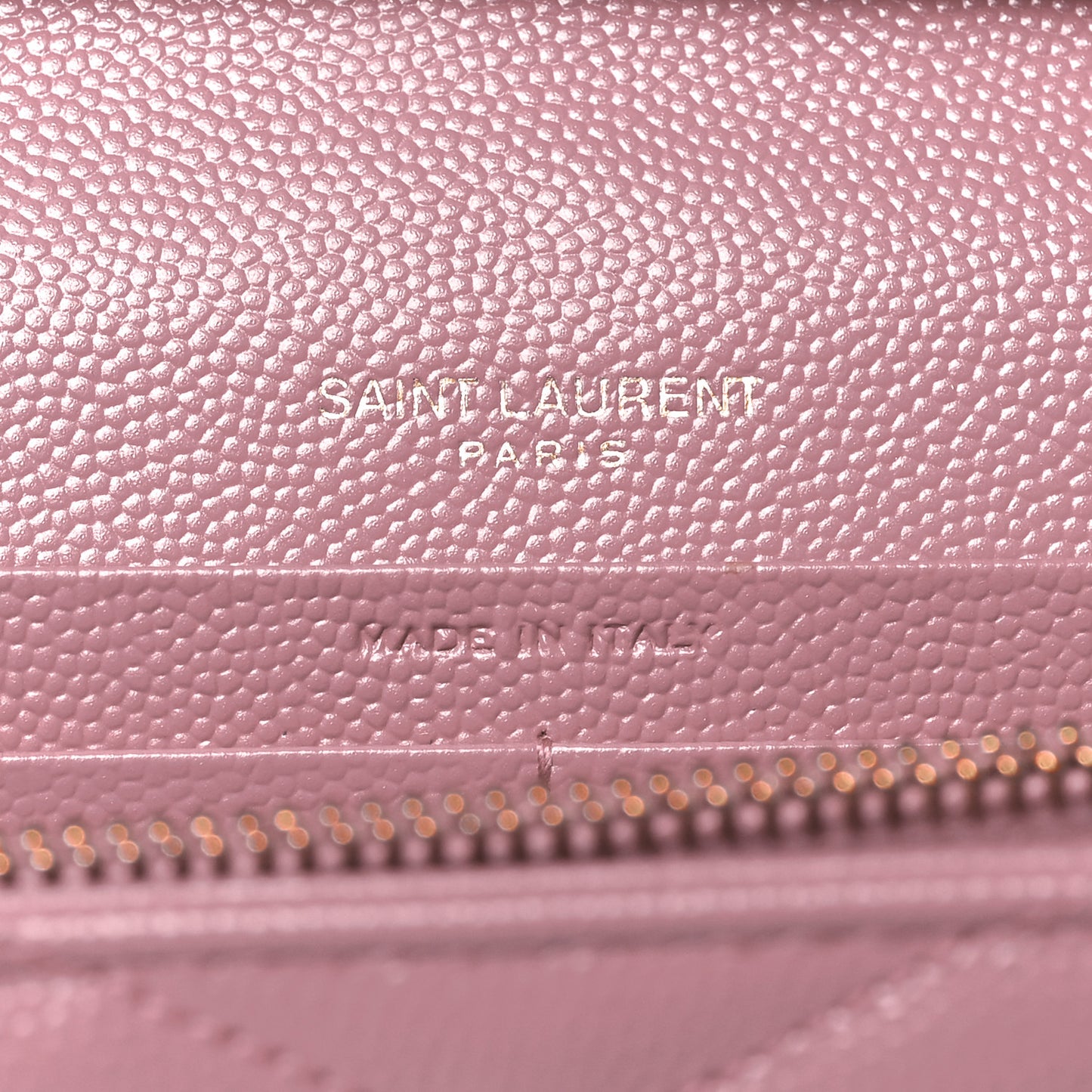 Grain De Poudre Matelasse Chevron Monogram Chain Wallet Fuxia Couture
