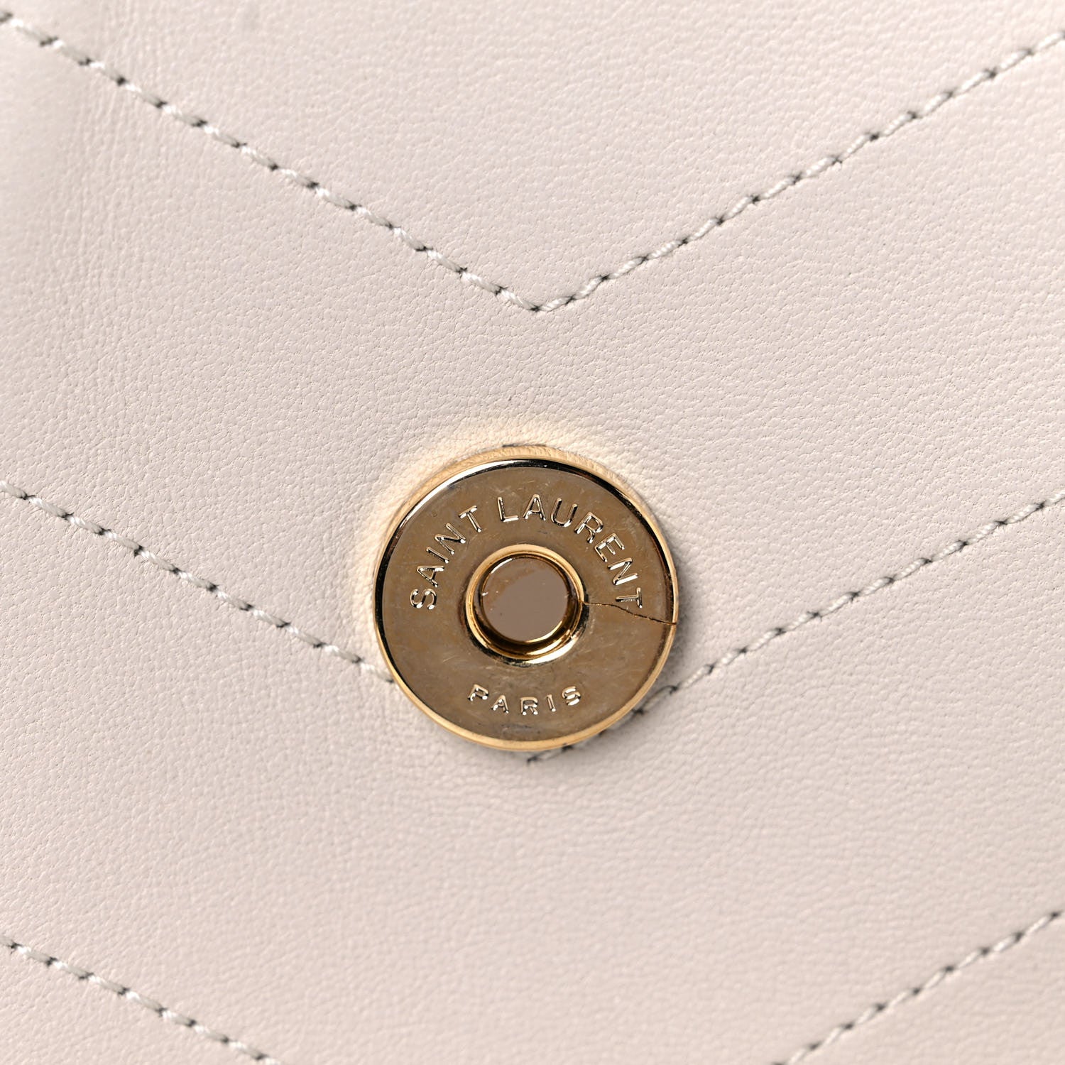 Saint Laurent Lambskin Matelasse Monogram Medium Niki Chain Satchel Ivory 18 of 19