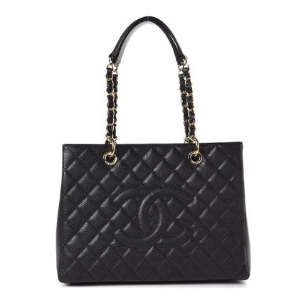 Chanel Caviar Quilted Grand Shopping Tote GST Black 1 of 8