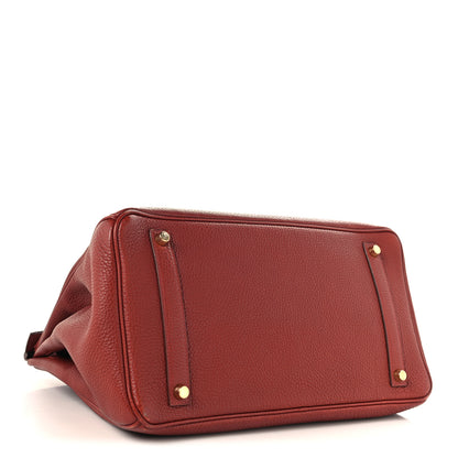Hermes Togo Verso Birkin 35 Brique Ebene 4 of 14
