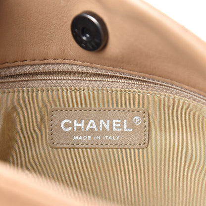 Chanel Calfskin Stitched Double Zip Hobo Beige 10 of 12
