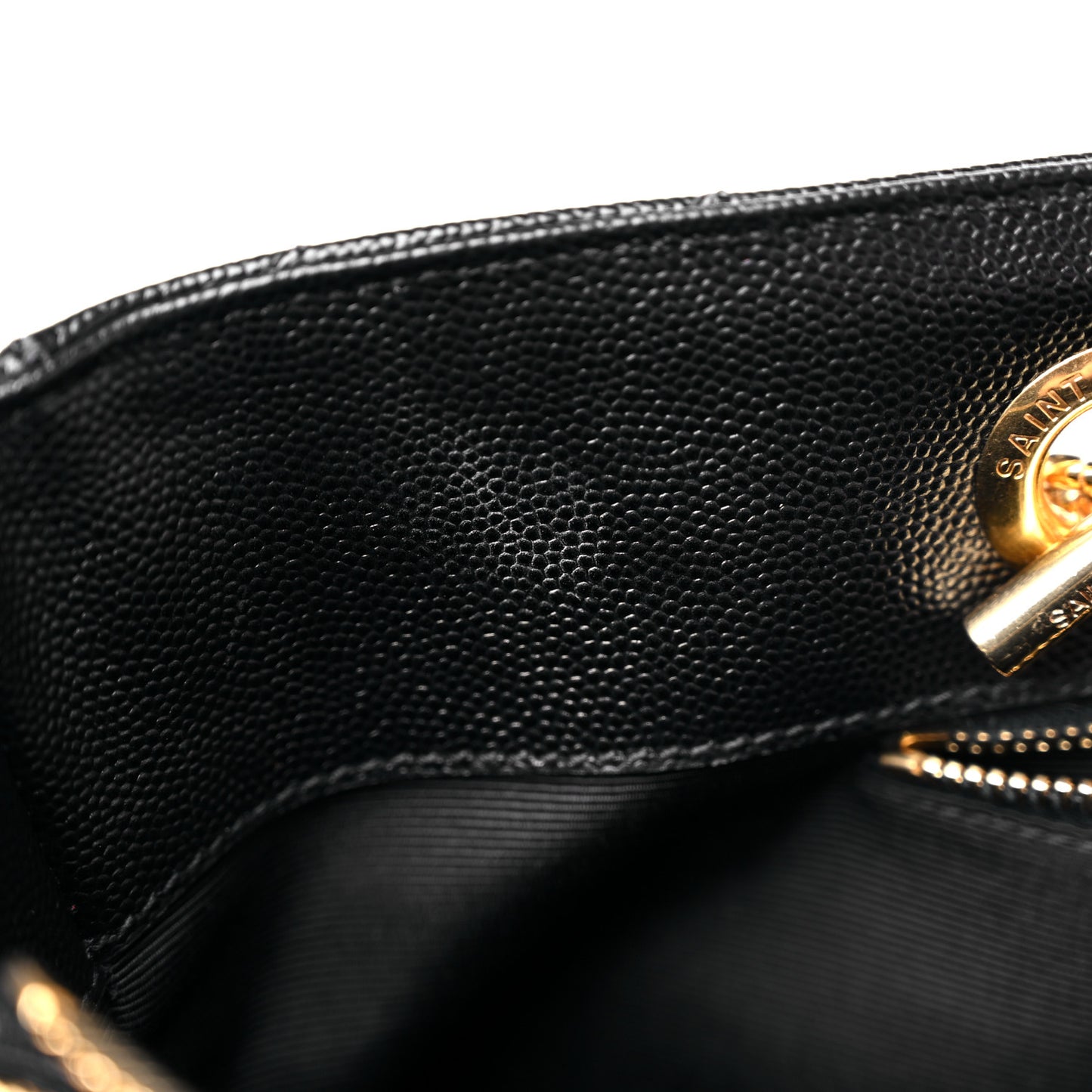 Grain De Poudre Matelasse Chevron Monogram Shopping Bag Black