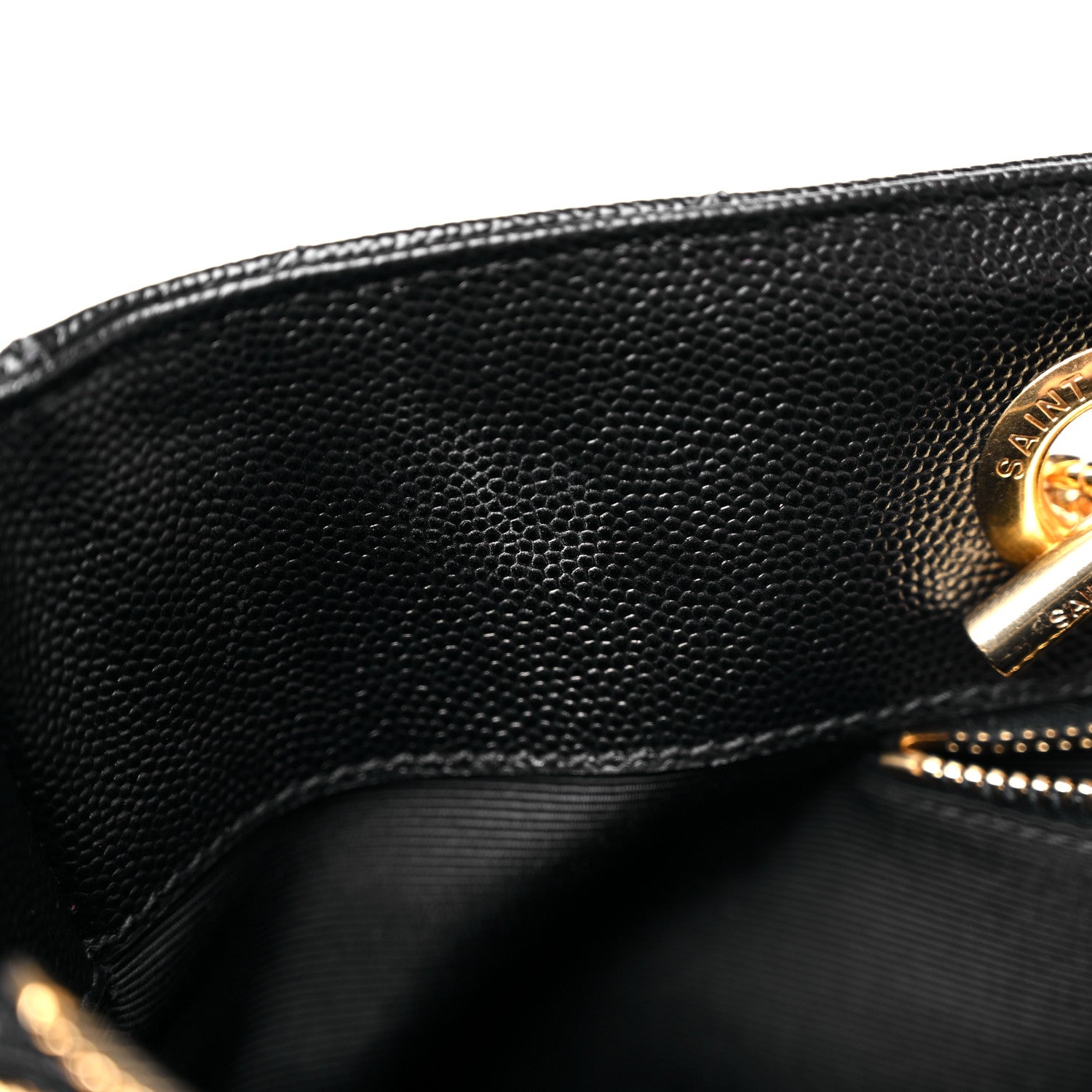 Saint Laurent Grain De Poudre Matelasse Chevron Monogram Shopping Bag Black 12 of 18