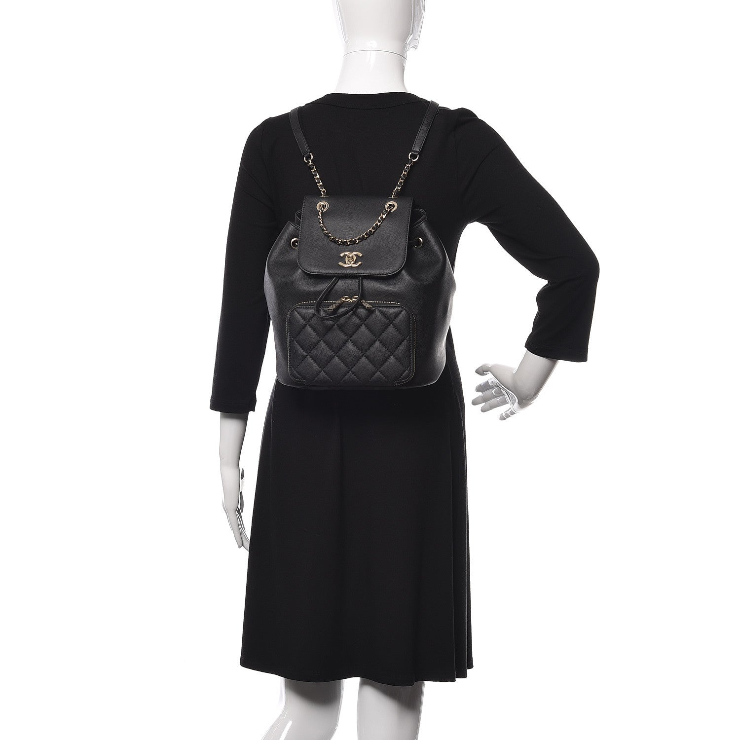 Chanel Caviar Quilted Business Affinity Backpack Black 2 of 10