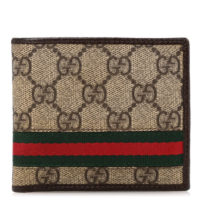 Gucci GG Plus Monogram Web Bi-Fold Wallet Dark Brown 1 of 12