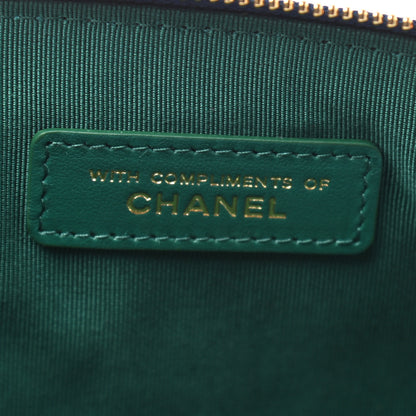 Chanel Jersey Quilted Medium Cosmetic Case Blue 7 of 8