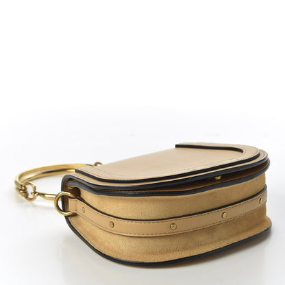 Chloe Calfskin Suede Small Nile Bracelet Bag Bleached Brown 3 of 9
