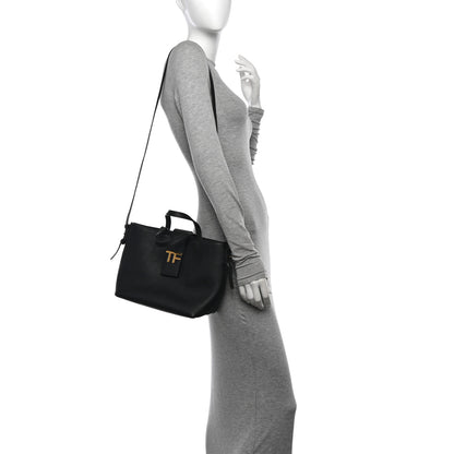Tom Ford Grained Calfskin Mini TF East West Tote Black 2 of 10