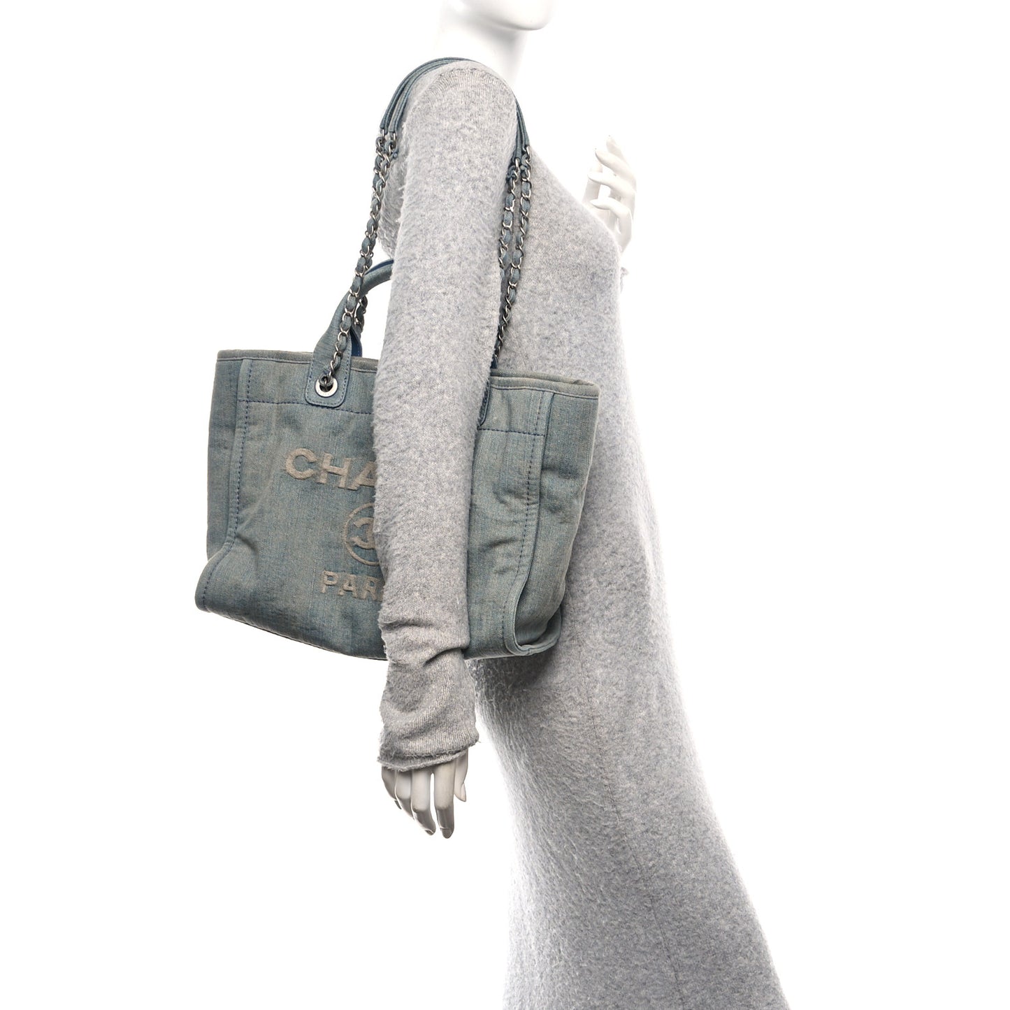Denim Small Deauville Tote Light Blue