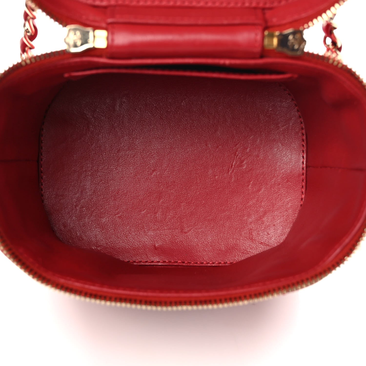 Chanel Lambskin Quilted Trendy Vanity Case Red 5 of 12