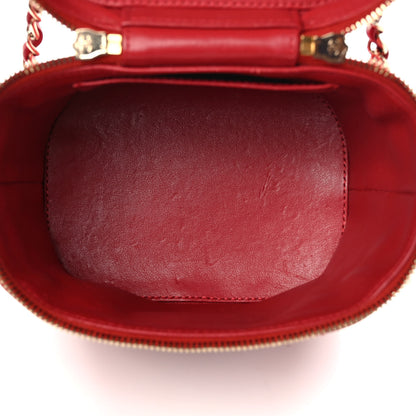 Chanel Lambskin Quilted Trendy Vanity Case Red 5 of 12