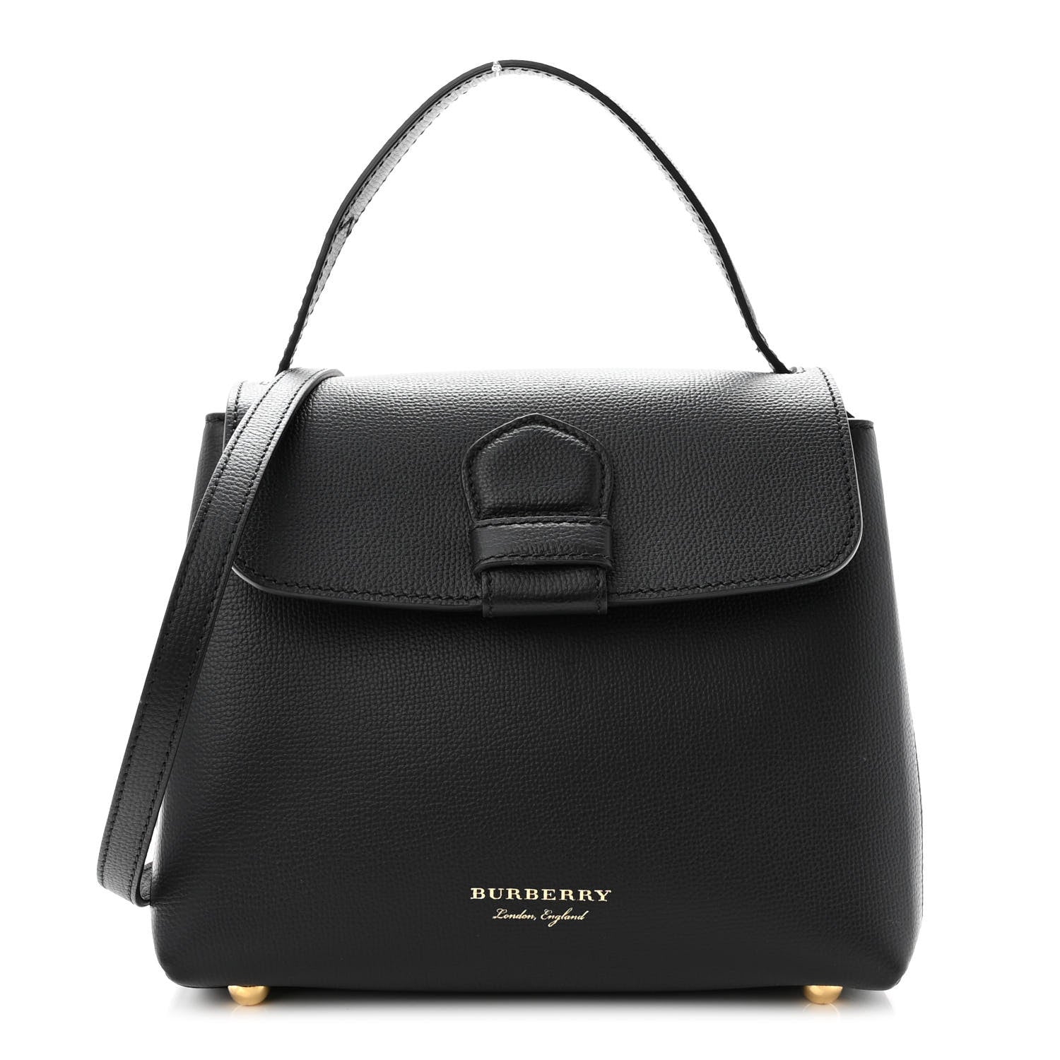 Burberry Derby Calfskin House Check Small Camberley Black 1 of 9