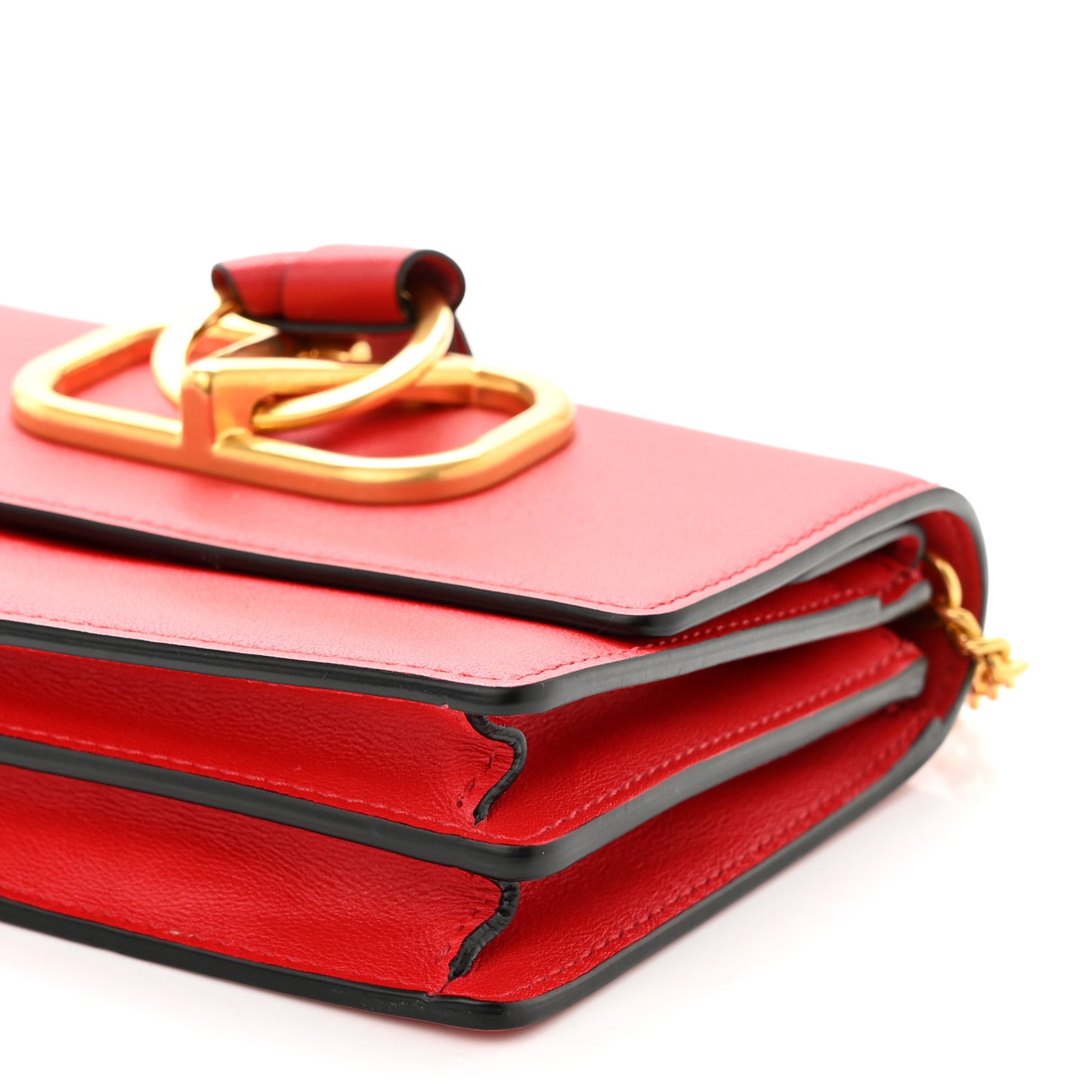 Smooth Calfskin Mini Vring Crossbody Bag Rouge Pur