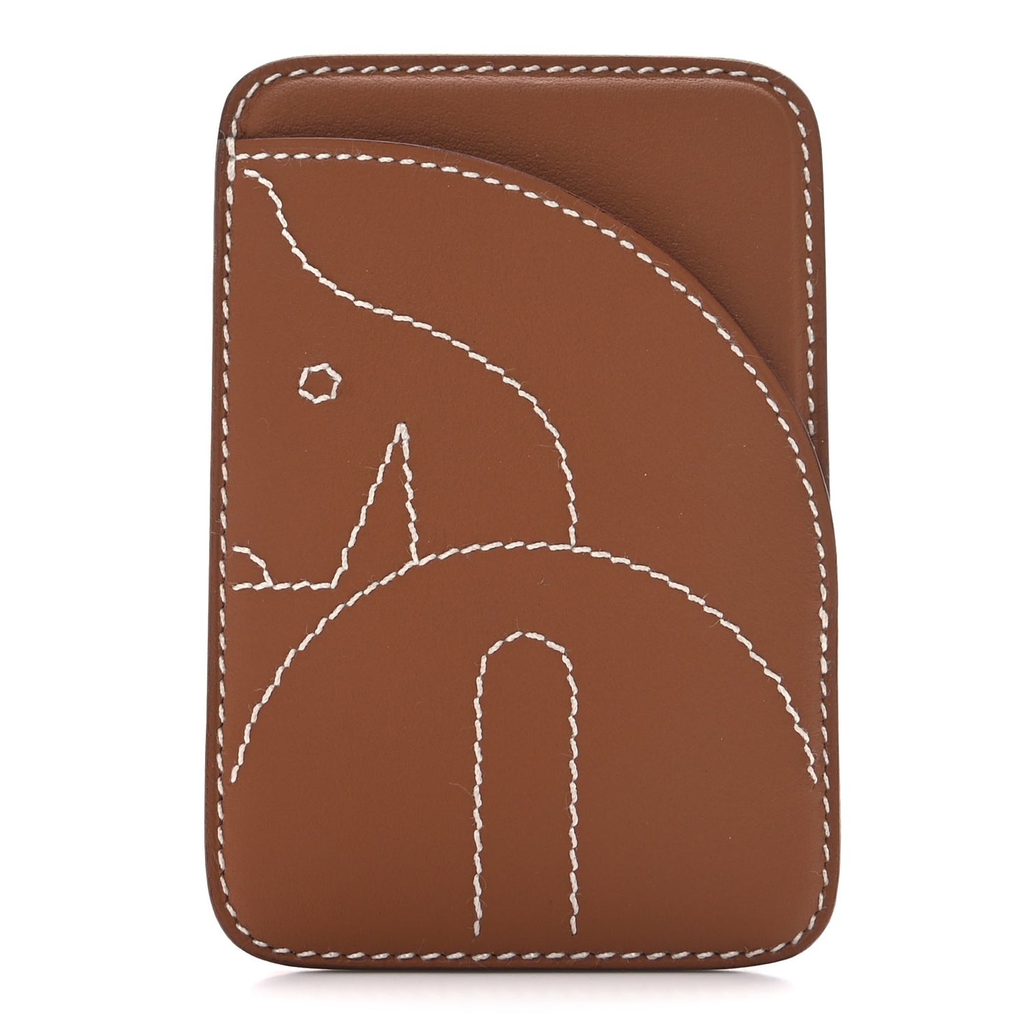 Swift Stitched Cheval MagSafe Card Holder Gold