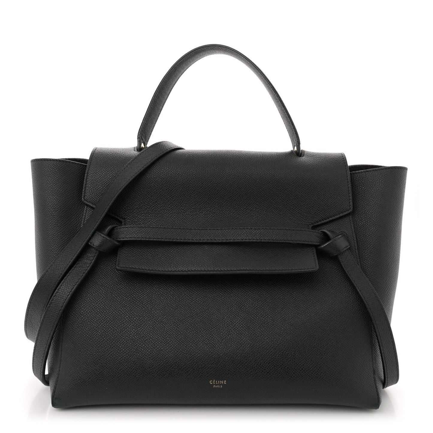 Grained Calfskin Mini Belt Bag Black