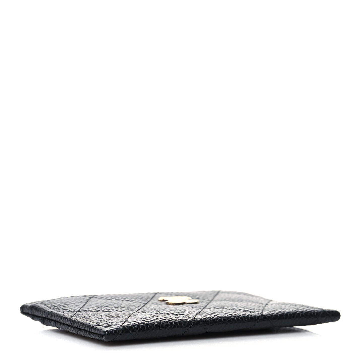 Caviar Quilted Card Holder Black