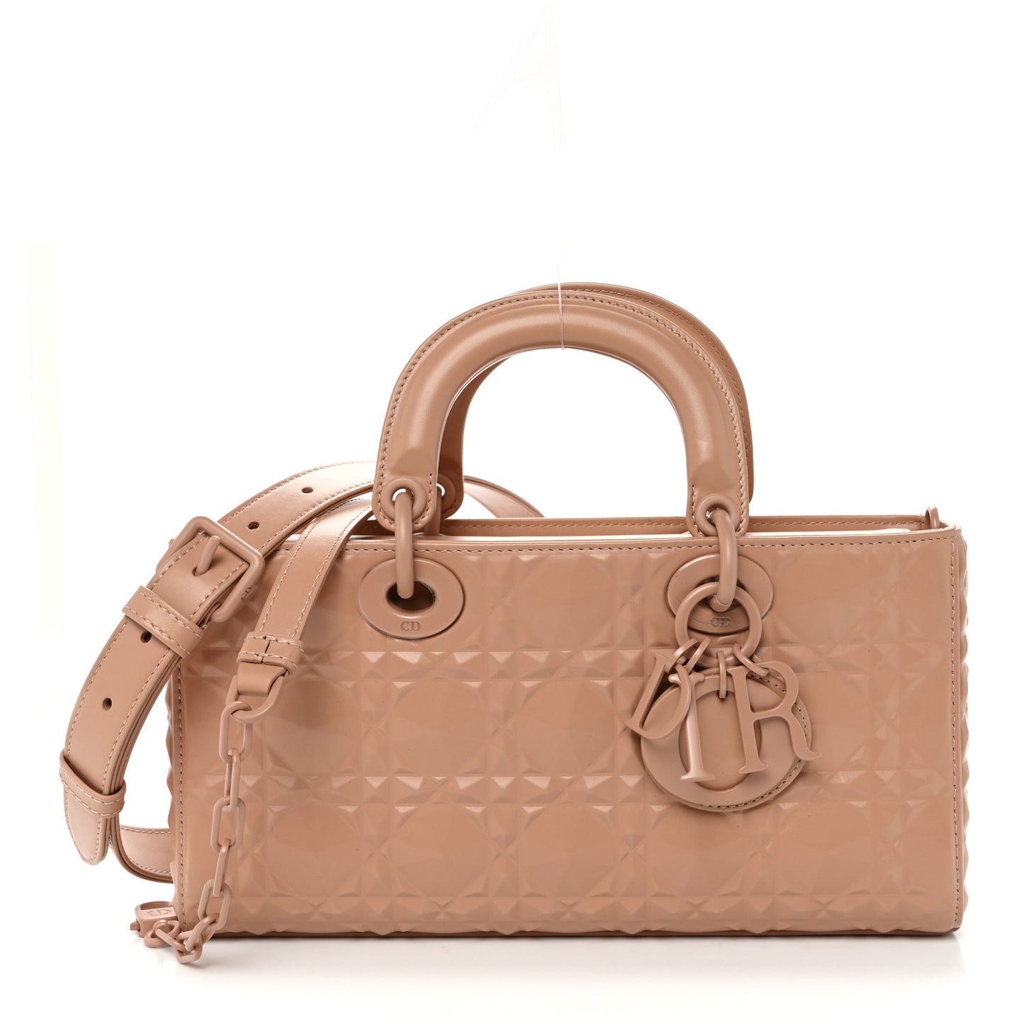 Calfskin Cannage Diamond Medium Lady D-Joy Rose Des Vents
