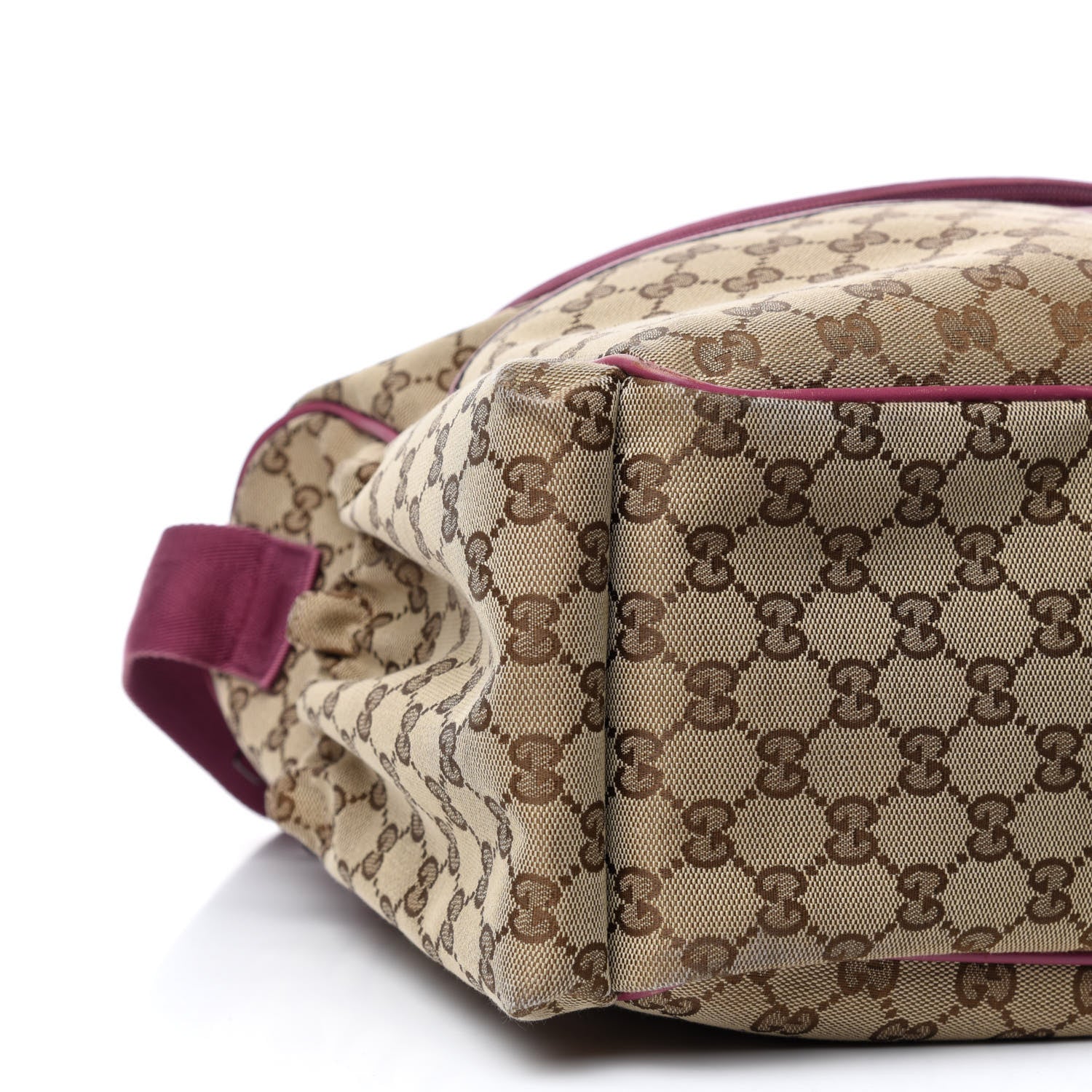 Gucci Monogram Margaux Calfskin Large Diaper Bag Beige Ebony Peonia Flower 10 of 13