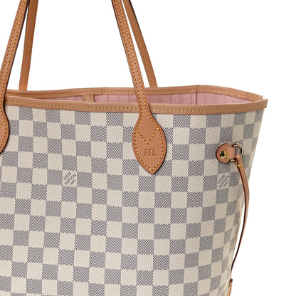 Louis Vuitton Damier Azur Neo Neverfull MM Rose Ballerine 16 of 17