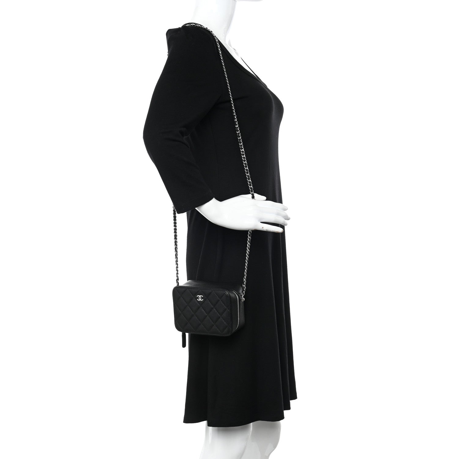 Chanel Caviar Quilted Camera Bag Black 2 of 13