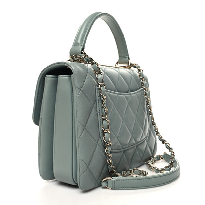 Chanel Lambskin Quilted Small Trendy CC Flap Dual Handle Bag Grey 3 of 11