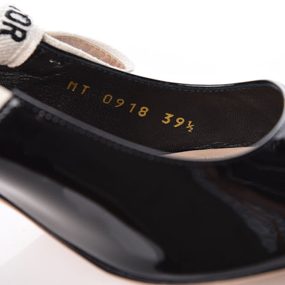 Christian Dior Patent Ribbon J'Adior Slingback 65mm Pumps 39.5 Black 6 of 11
