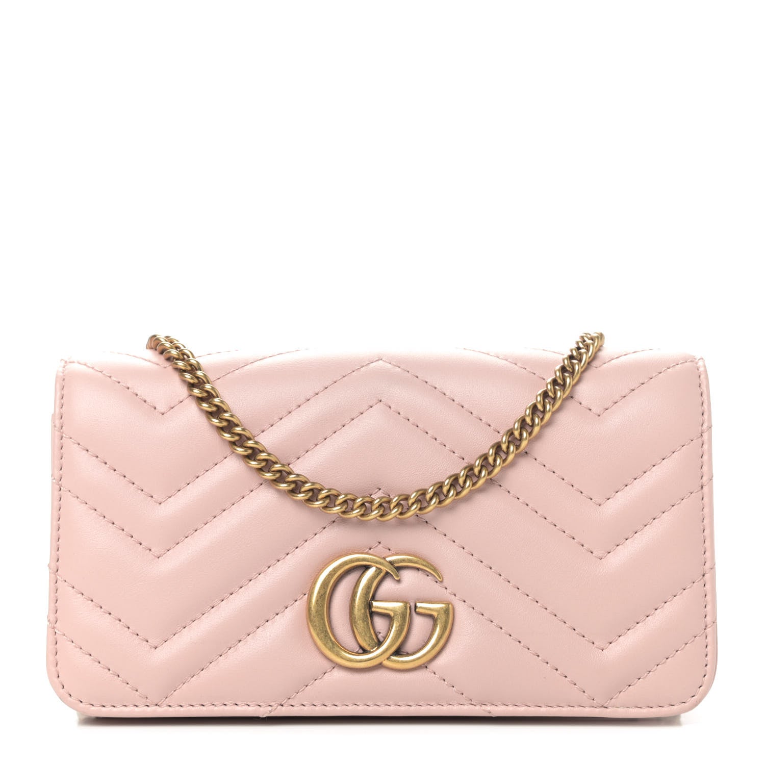 Gucci Calfskin Matelasse GG Marmont Mini Bag Perfect Pink 1 of 4