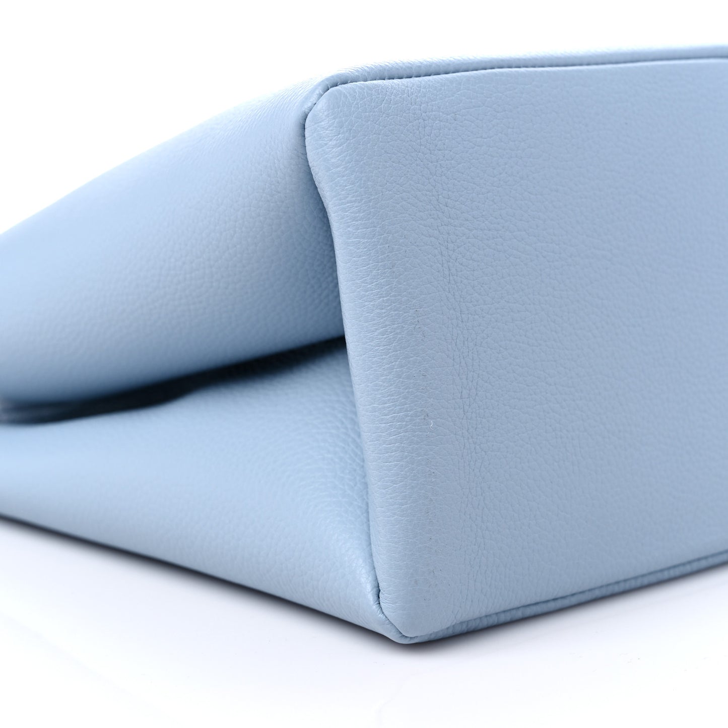 Grained Calfskin Virtus V Tote Light Blue