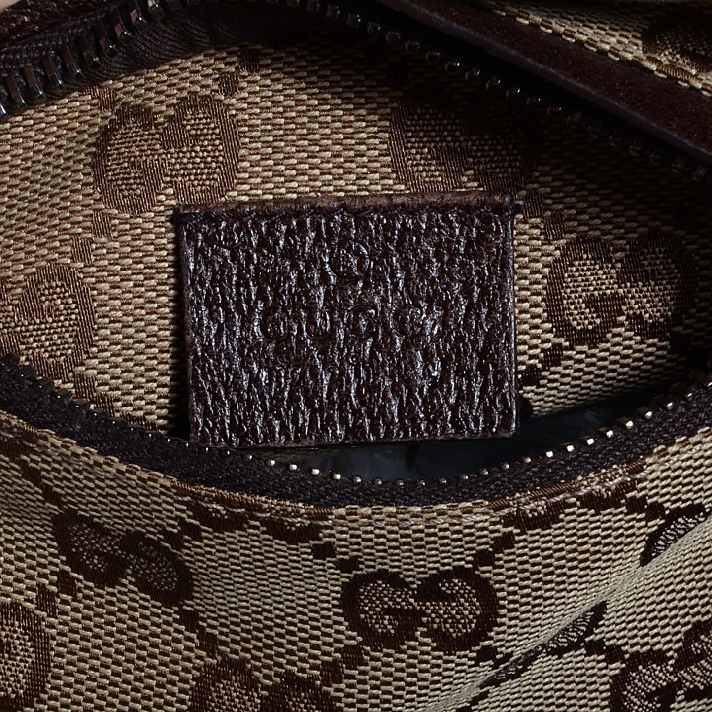 Monogram Web Belt Bag Dark Brown