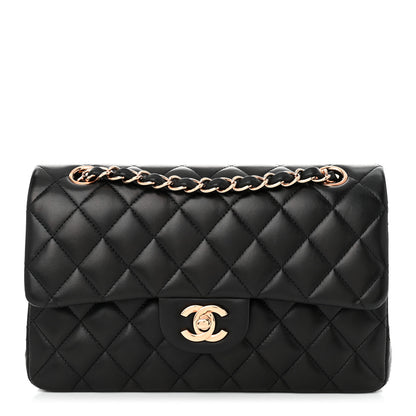 Chanel Lambskin Quilted Small Double Flap Black 1 of 11