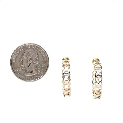 Chanel Metal CC Hoop Earrings Gold 2 of 4