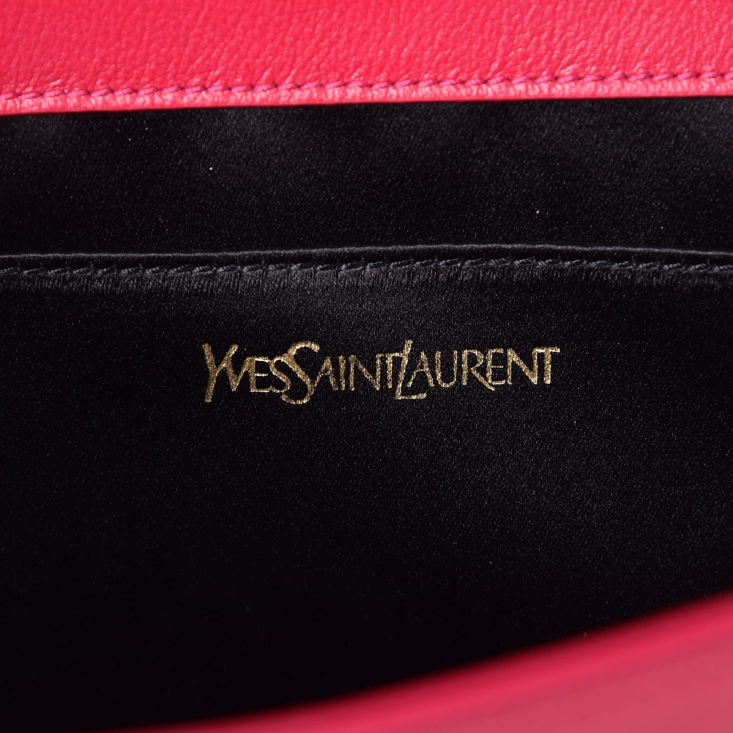 Calfskin Monogram Large Belle De Jour Clutch Lipstick Fuchsia