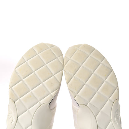 Chanel Stretch Fabric CC Sneakers 39 White 6 of 13