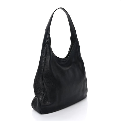 Prada Vitello Daino Medium Pocket Hobo Bag Black 3 of 12