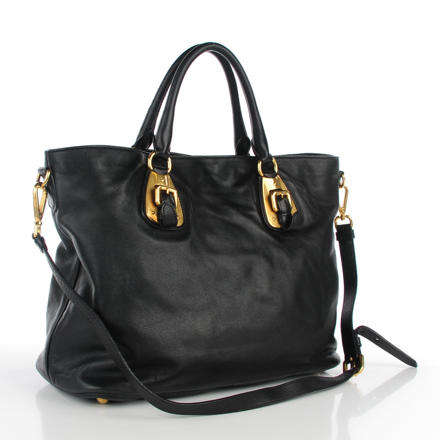 Prada Soft Calf Tote Nero Black 3 of 9