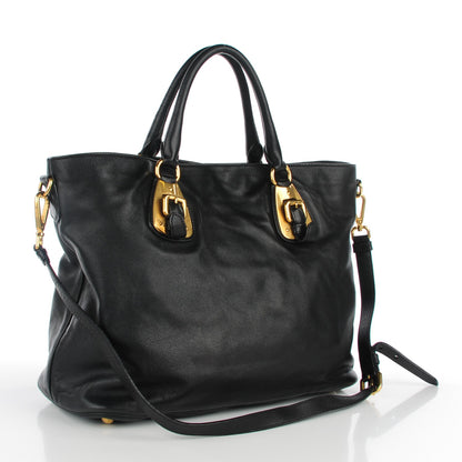 Prada Soft Calf Tote Nero Black 3 of 9