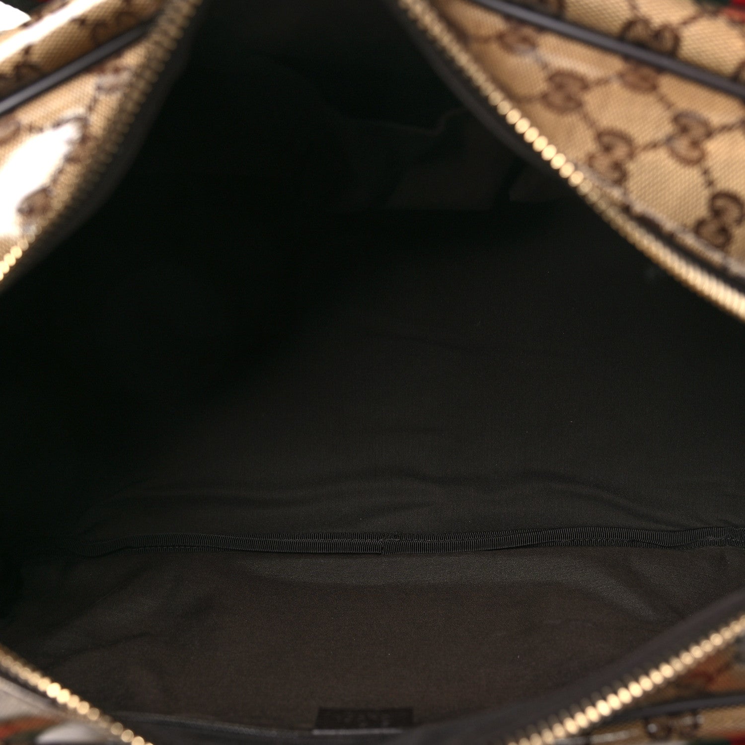 Gucci Crystal Monogram Web Large Carry On Duffle Bag Brown 4 of 9