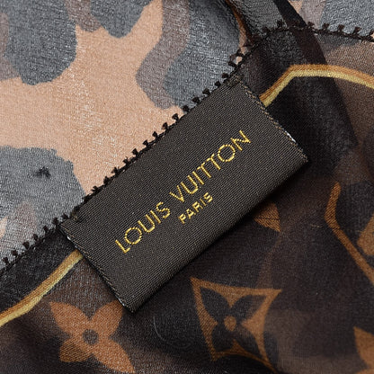 Louis Vuitton Silk Crepe Leopard Monogram Scarf 5 of 5