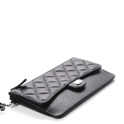 Chanel Caviar Quilted Classic Pouch With Handle Black 4 of 8