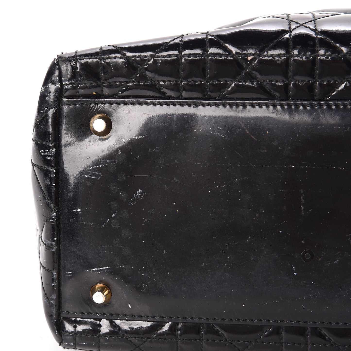 Patent Cannage Large Lady Dior Black
