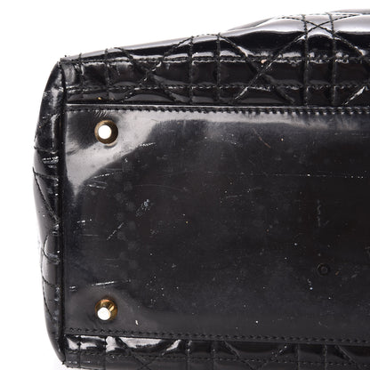 Christian Dior Patent Cannage Large Lady Dior Black 8 of 13