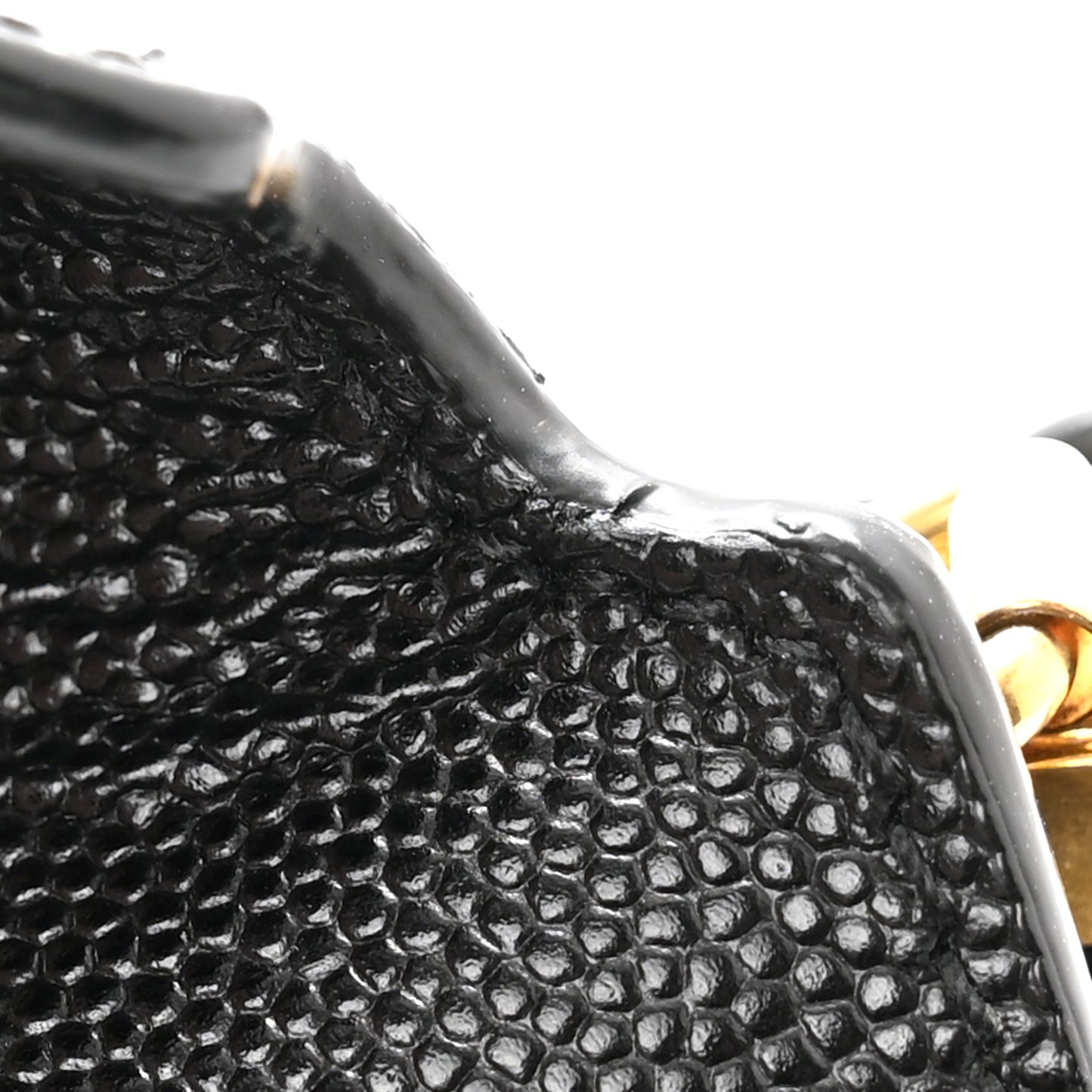 SAINT LAURENT Grain De Poudre Monogram Cassandra Clasp Bag Black