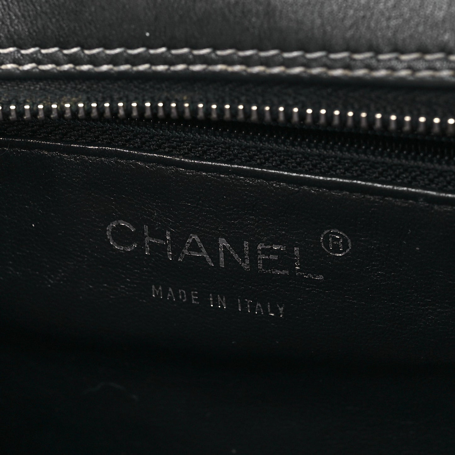 Lambskin Square Stitched Shoulder Bag Black