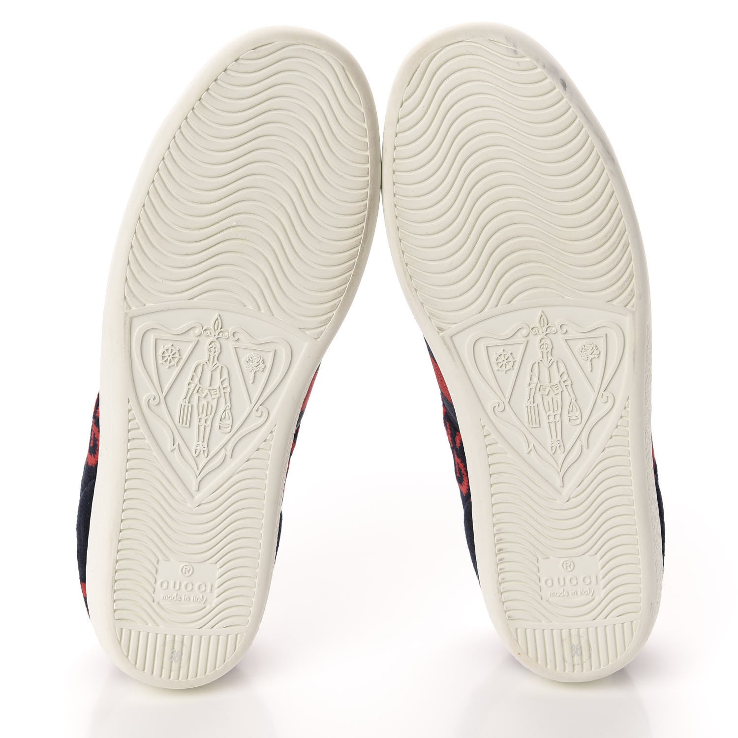 Gucci Terry Cloth GG Monogram Web Womens Ace Sneakers 36 Blue Red 6 of 10