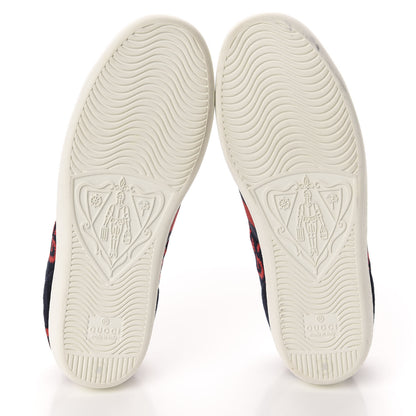Gucci Terry Cloth GG Monogram Web Womens Ace Sneakers 36 Blue Red 6 of 10