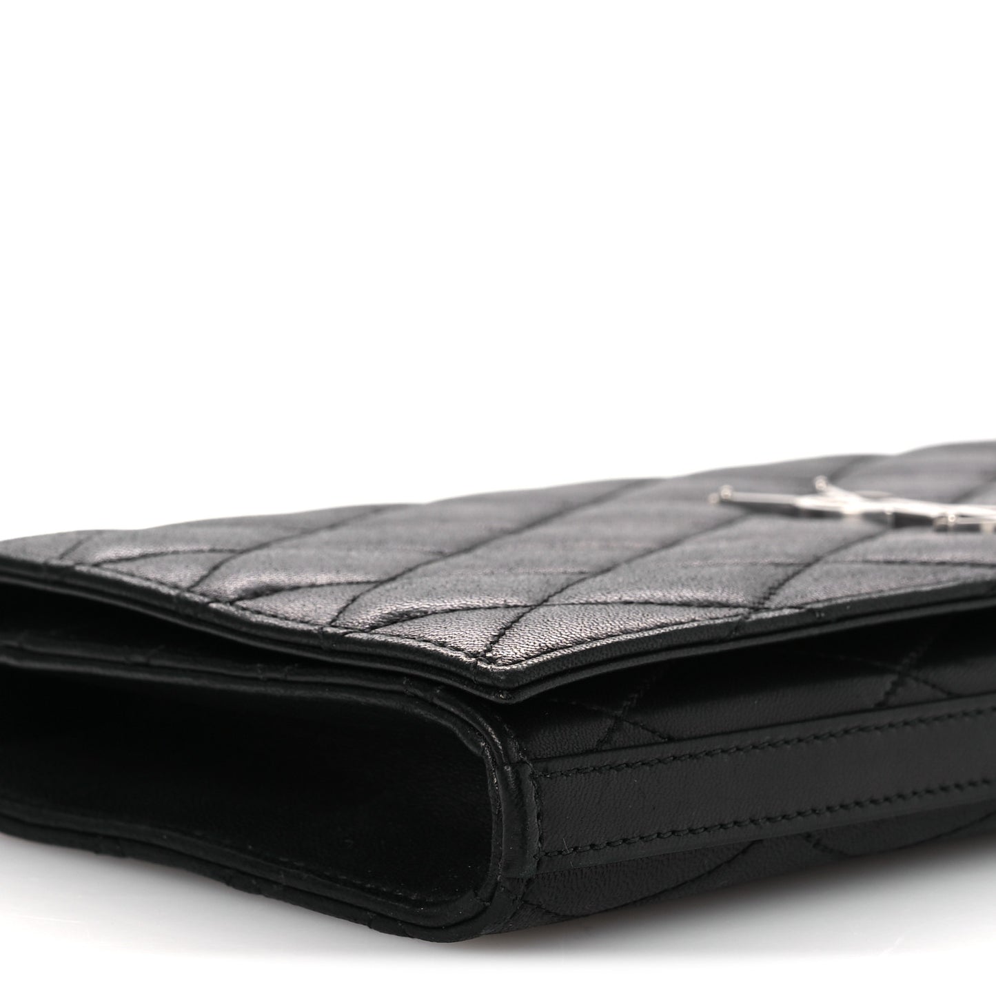 Lambskin Quilted Kate Clutch Black